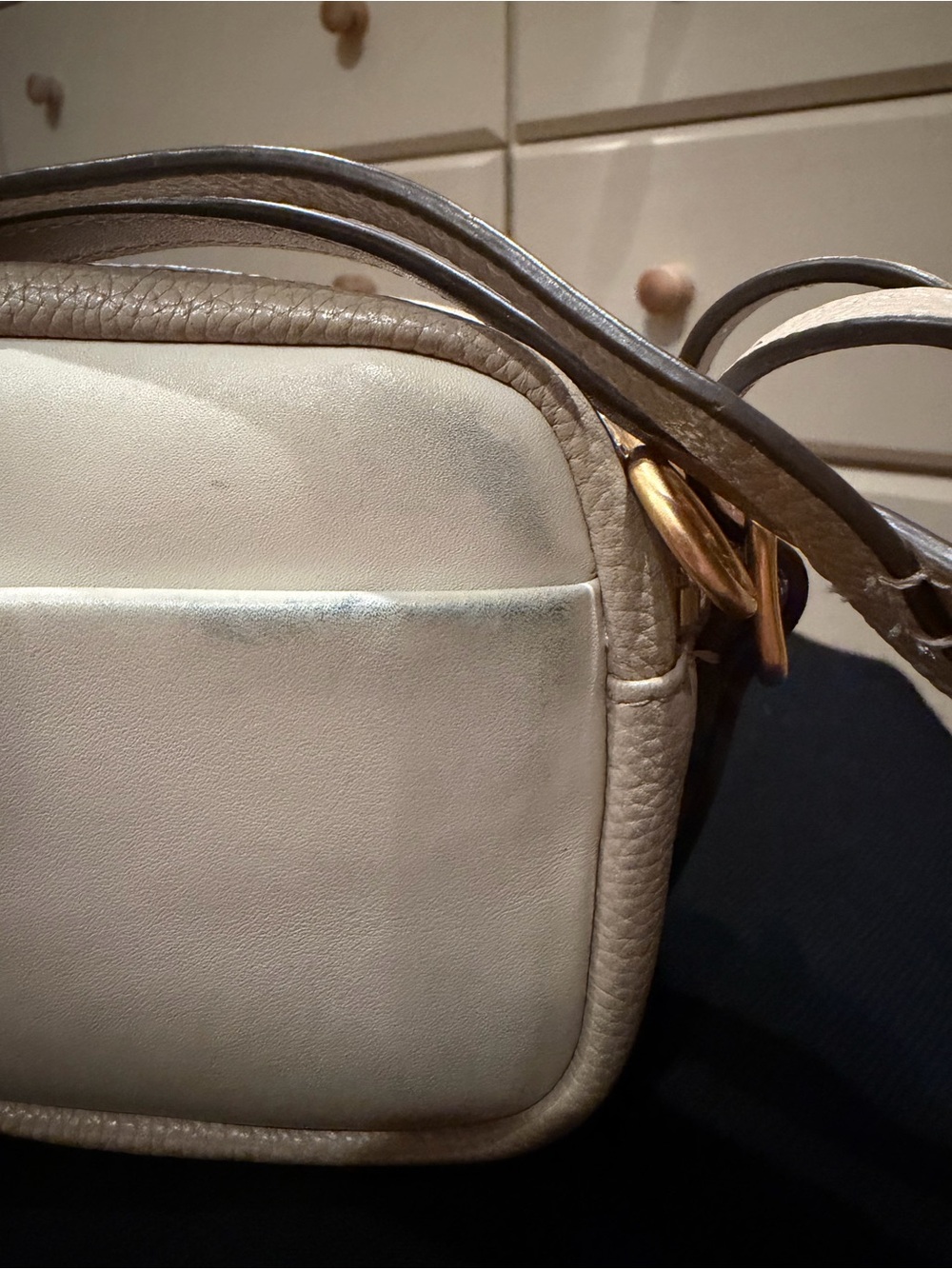Tory Burch Perry Bombe Camera Bag | Cream/Off-White with Braided Strap - Picture 7 of 9